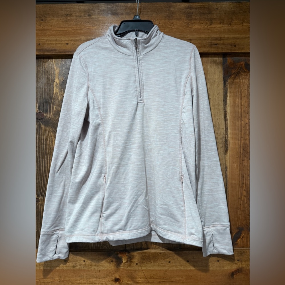 Kyodan Outdoor 1/4 Zip Shirt‎ Pink and White Size XL